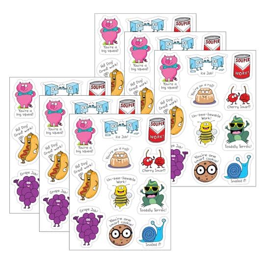 Creative Teaching Press® So Much Pun Punny Reward Stickers, 6 Packs of 55 | 1.25" x 2" | Michaels®